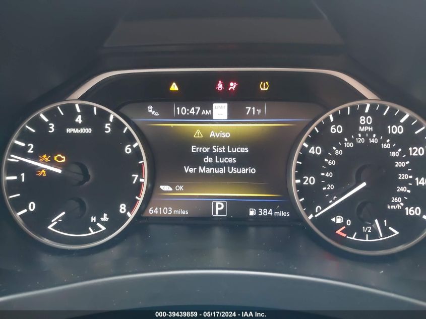 2020 Nissan Murano Sl Fwd VIN: 5N1AZ2CJ3LN161259 Lot: 39439859