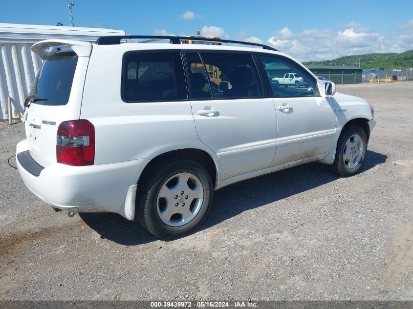 2005 Toyota Highlander Limited V6 VIN: JTEEP21A350093054 Lot: 39439972