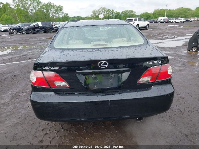 2004 Lexus Es 330 VIN: JTHBA30G245006278 Lot: 39440123