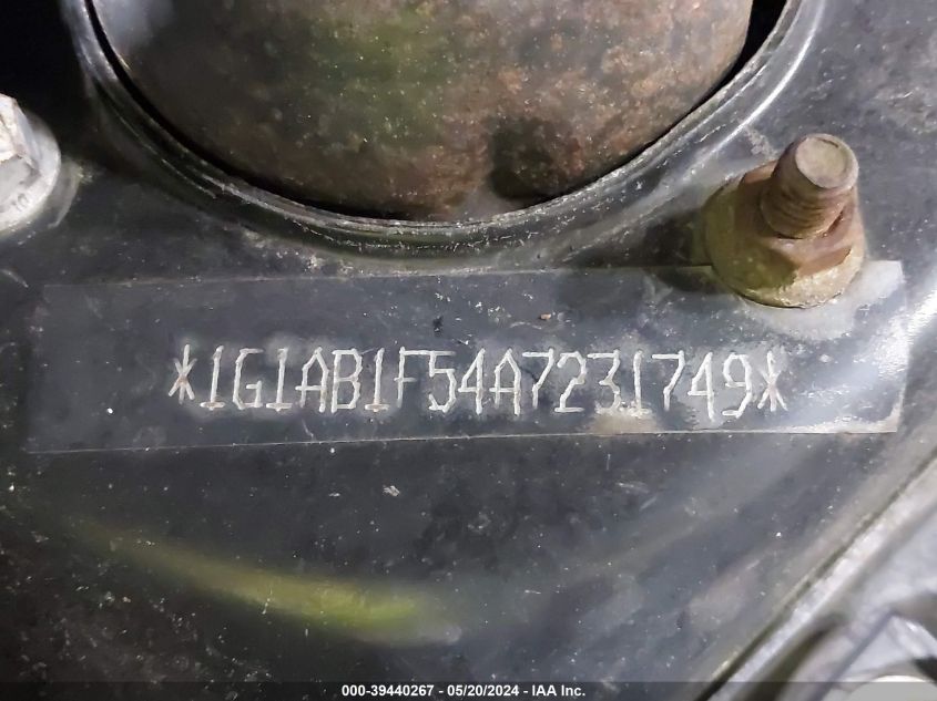 2010 Chevrolet Cobalt Ls VIN: 1G1AB1F54A7231749 Lot: 39440267