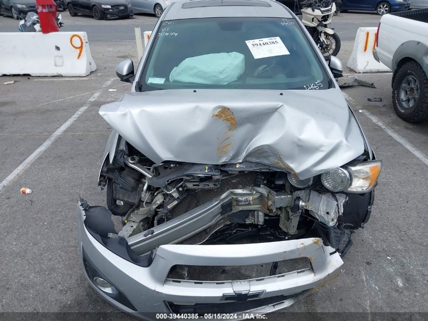 2012 Chevrolet Sonic 2Lz VIN: 1G1JE5SH0C4112485 Lot: 39440385