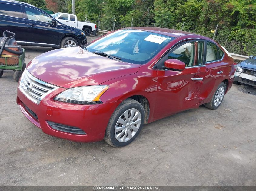 2015 Nissan Sentra Sv VIN: 3N1AB7APXFL680166 Lot: 39440450