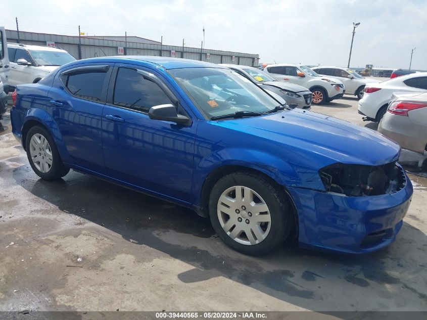 2013 Dodge Avenger Se VIN: 1C3CDZABXDN684381 Lot: 39440565