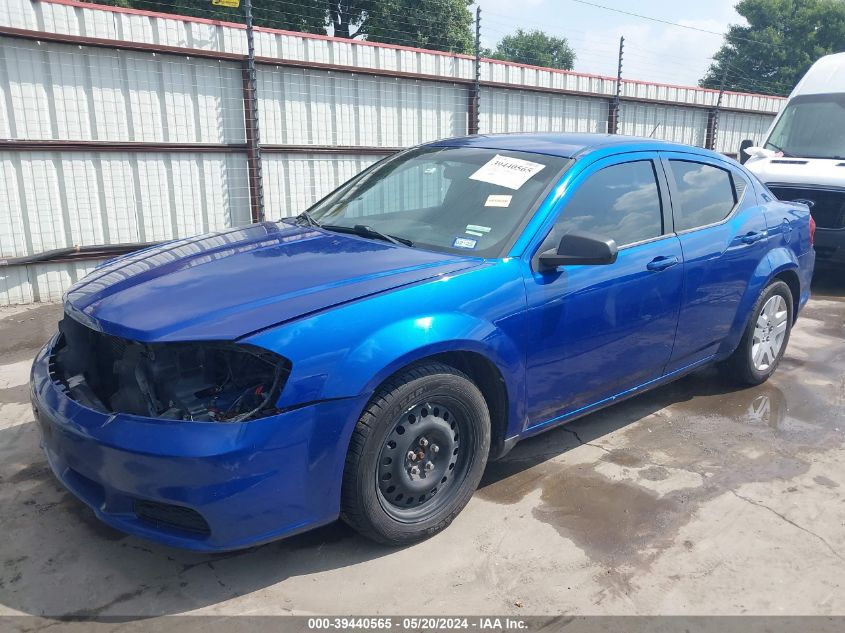 2013 Dodge Avenger Se VIN: 1C3CDZABXDN684381 Lot: 39440565