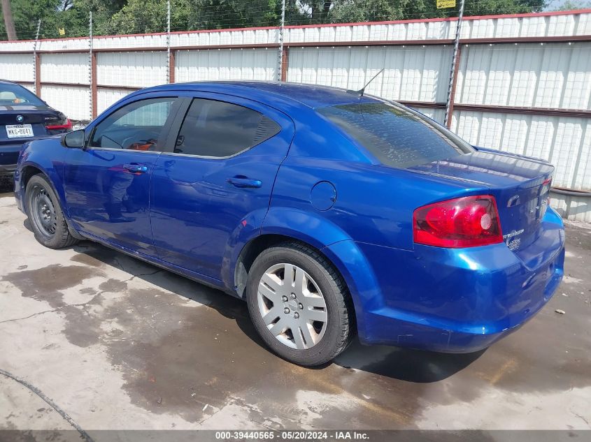 2013 Dodge Avenger Se VIN: 1C3CDZABXDN684381 Lot: 39440565