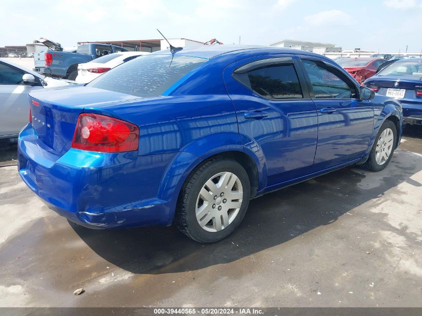 2013 Dodge Avenger Se VIN: 1C3CDZABXDN684381 Lot: 39440565