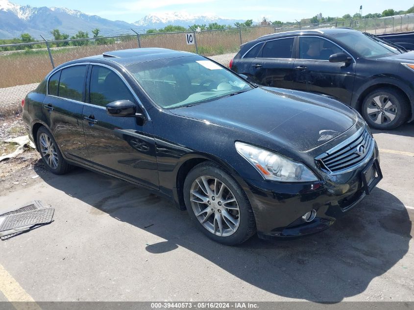 2013 Infiniti G37X VIN: JN1CV6AR8DM350928 Lot: 39440573