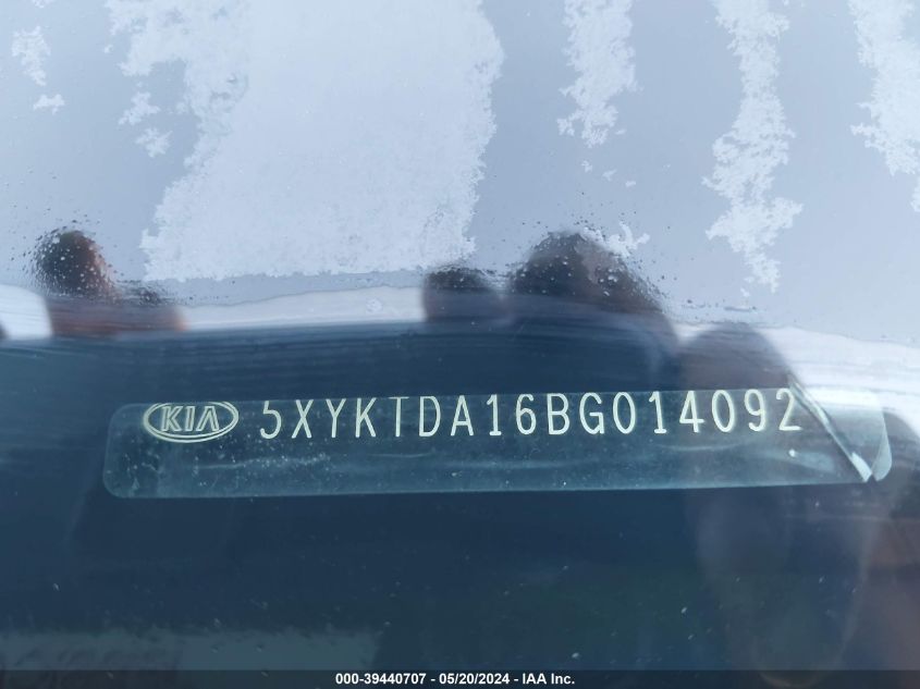 2011 Kia Sorento Lx VIN: 5XYKTDA16BG014092 Lot: 39440707