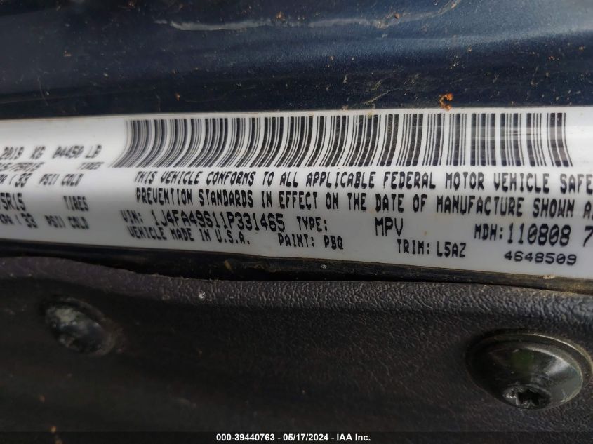 2001 Jeep Wrangler Sport VIN: 1J4FA49S11P331465 Lot: 39440763