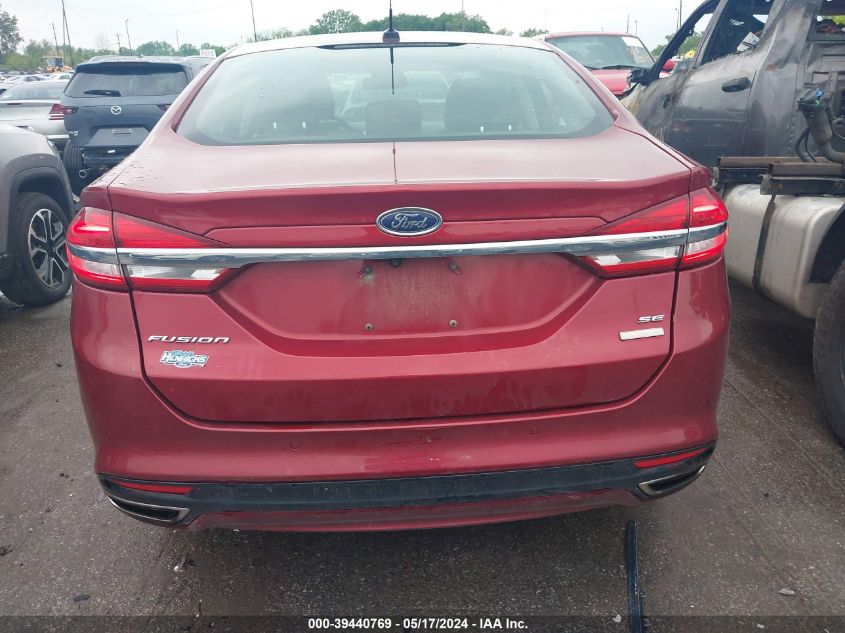 2017 FORD FUSION SE - 3FA6P0T9XHR101242