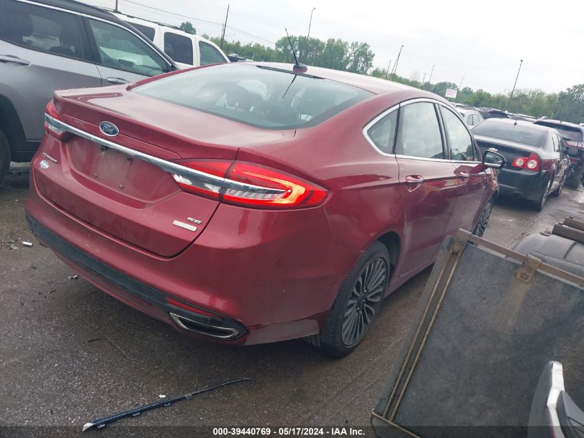 2017 FORD FUSION SE - 3FA6P0T9XHR101242