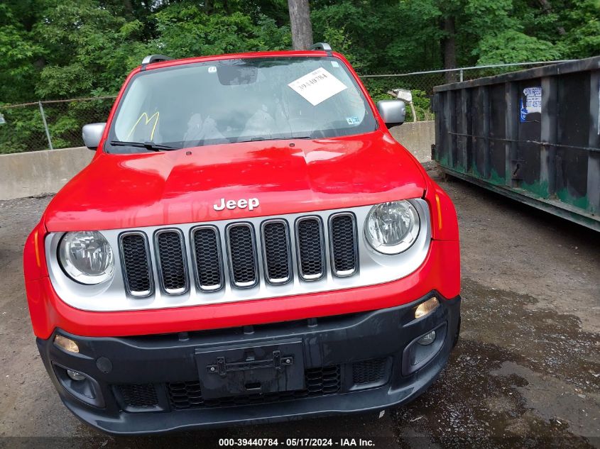 2015 Jeep Renegade Limited VIN: ZACCJBDT0FPB75606 Lot: 39440784