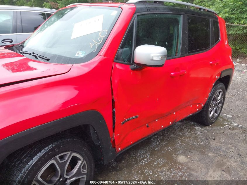 2015 Jeep Renegade Limited VIN: ZACCJBDT0FPB75606 Lot: 39440784