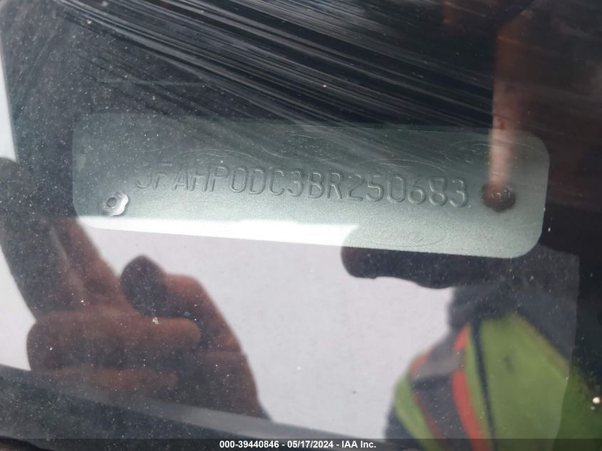 2011 Ford Fusion Sport VIN: 3FAHP0DC3BR250683 Lot: 39440846