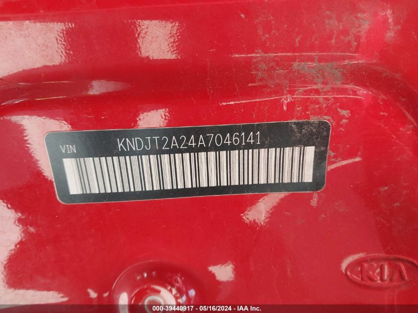 2010 Kia Soul Sport VIN: KNDJT2A24A7046141 Lot: 39440917