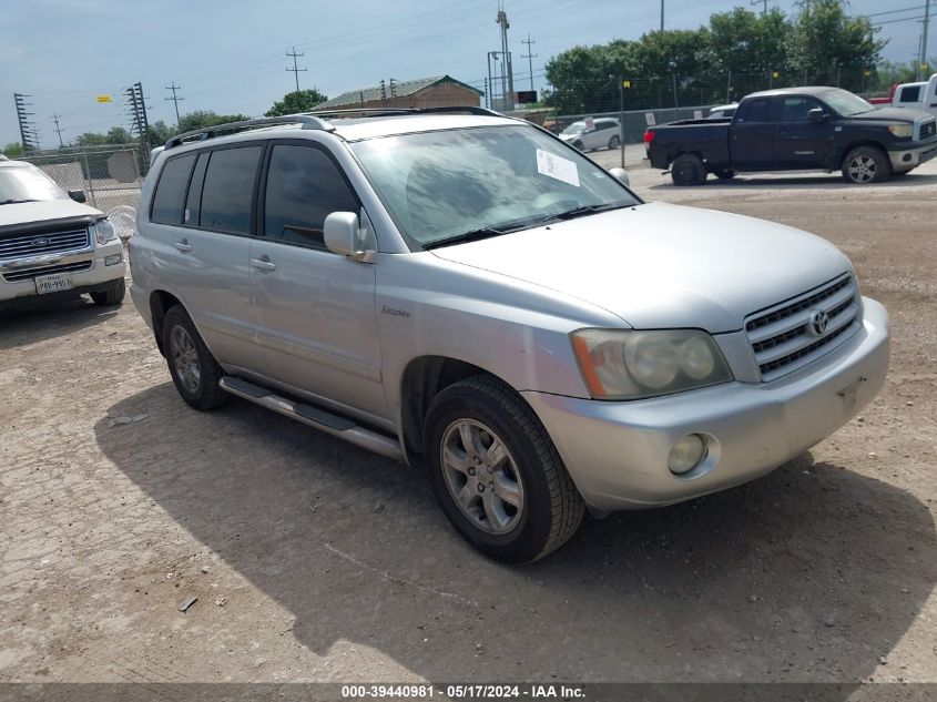 2002 Toyota Highlander Limited V6 VIN: JTEGF21A820060719 Lot: 39440981