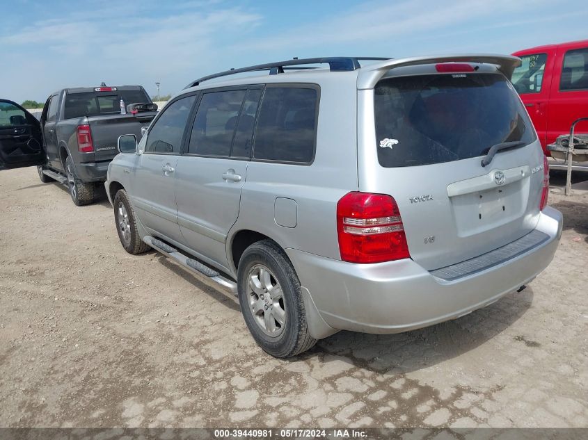 2002 Toyota Highlander Limited V6 VIN: JTEGF21A820060719 Lot: 39440981