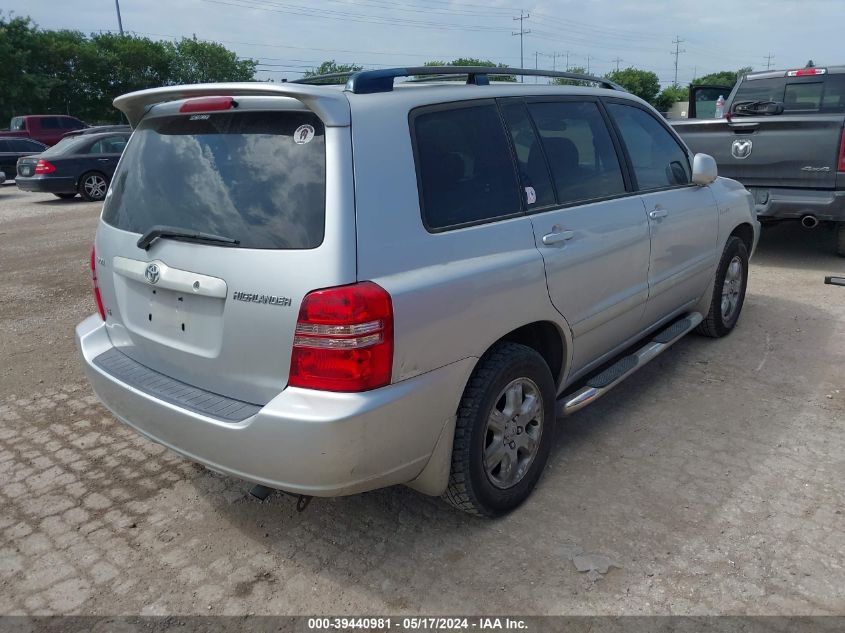 2002 Toyota Highlander Limited V6 VIN: JTEGF21A820060719 Lot: 39440981