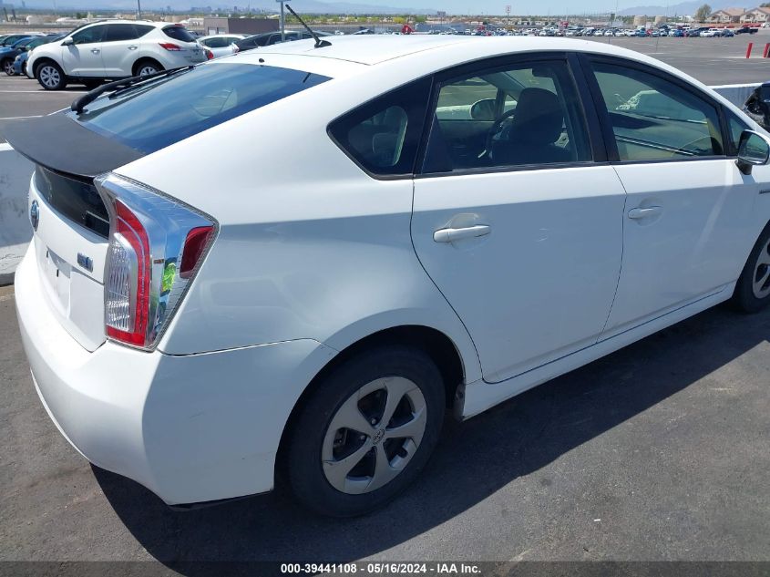 2013 Toyota Prius Two VIN: JTDKN3DU4D5648667 Lot: 39441108