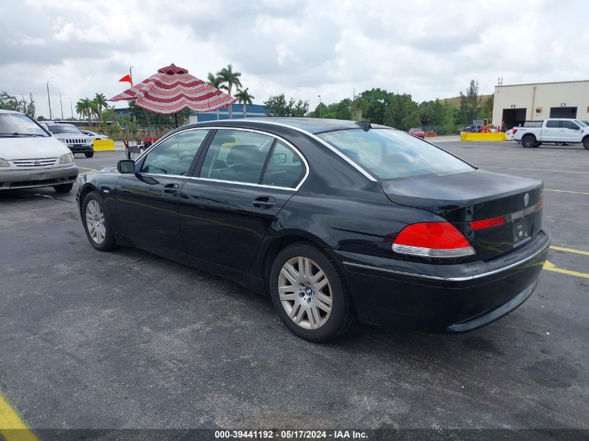 2003 BMW 745Li VIN: WBAGN63403DR14681 Lot: 39441192