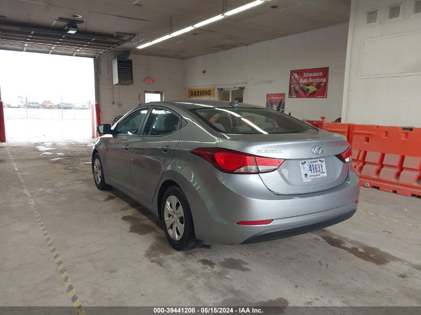 2016 Hyundai Elantra Se VIN: 5NPDH4AE2GH683344 Lot: 39441208