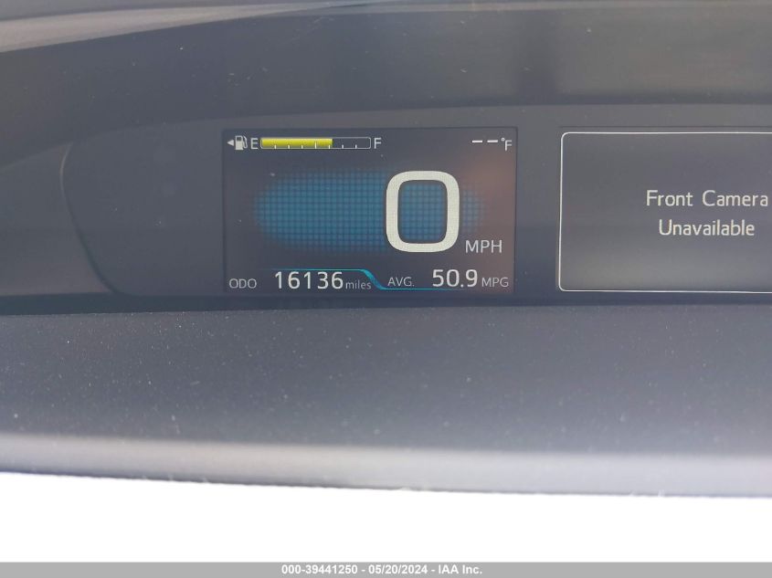 2019 Toyota Prius Xle VIN: JTDKARFU7K3095629 Lot: 39441250