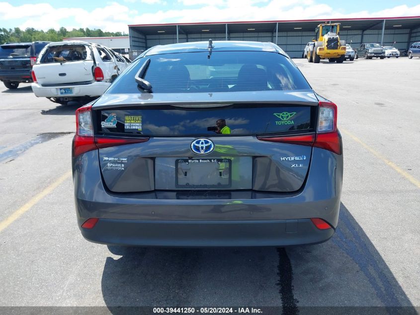 2019 Toyota Prius Xle VIN: JTDKARFU7K3095629 Lot: 39441250