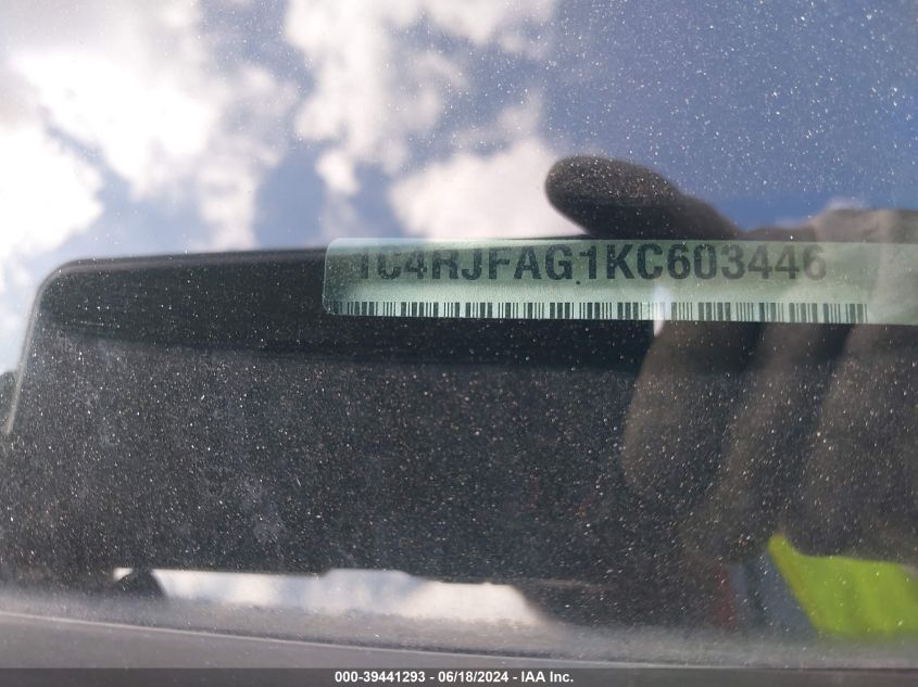 2019 Jeep Grand Cherokee Laredo E 4X4 VIN: 1C4RJFAG1KC603446 Lot: 39441293