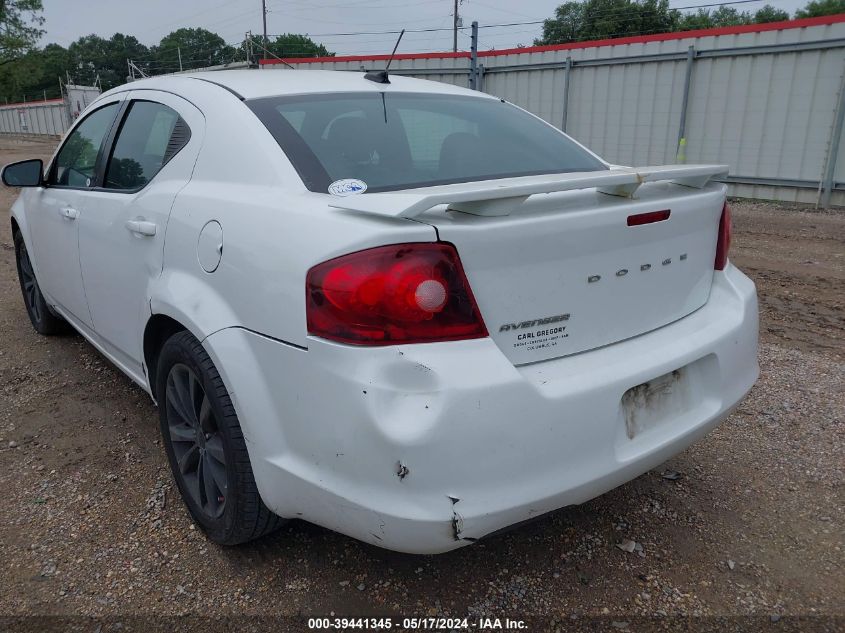 2014 Dodge Avenger Sxt VIN: 1C3CDZCB2EN202551 Lot: 39441345