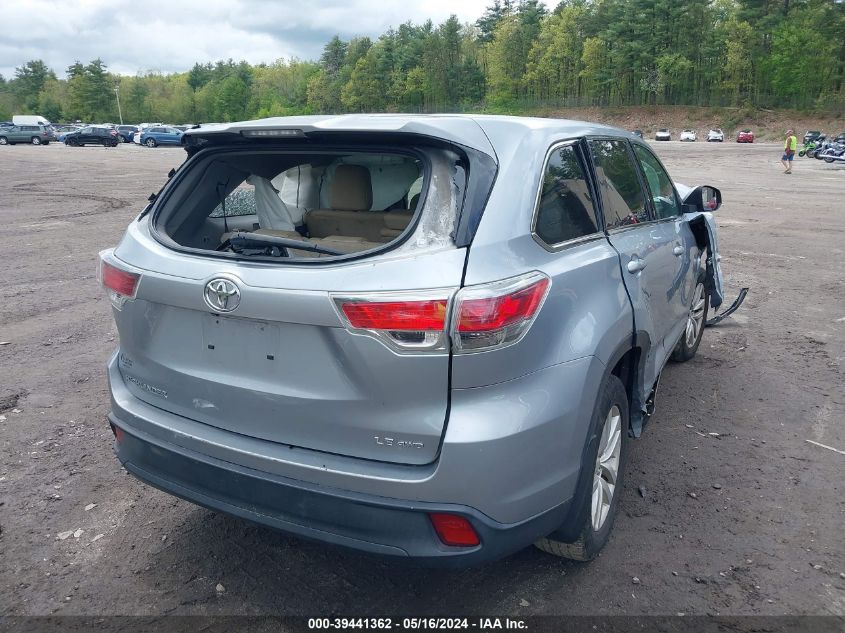 2015 Toyota Highlander Le V6 VIN: 5TDBKRFH0FS076568 Lot: 39441362