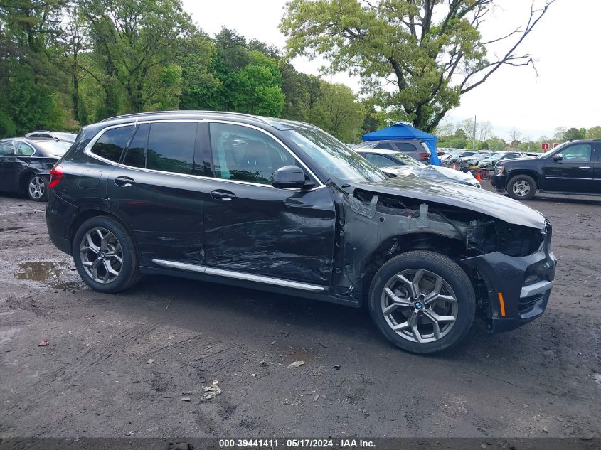 2021 BMW X3 xDrive30I VIN: 5UXTY5C09M9F37404 Lot: 39441411