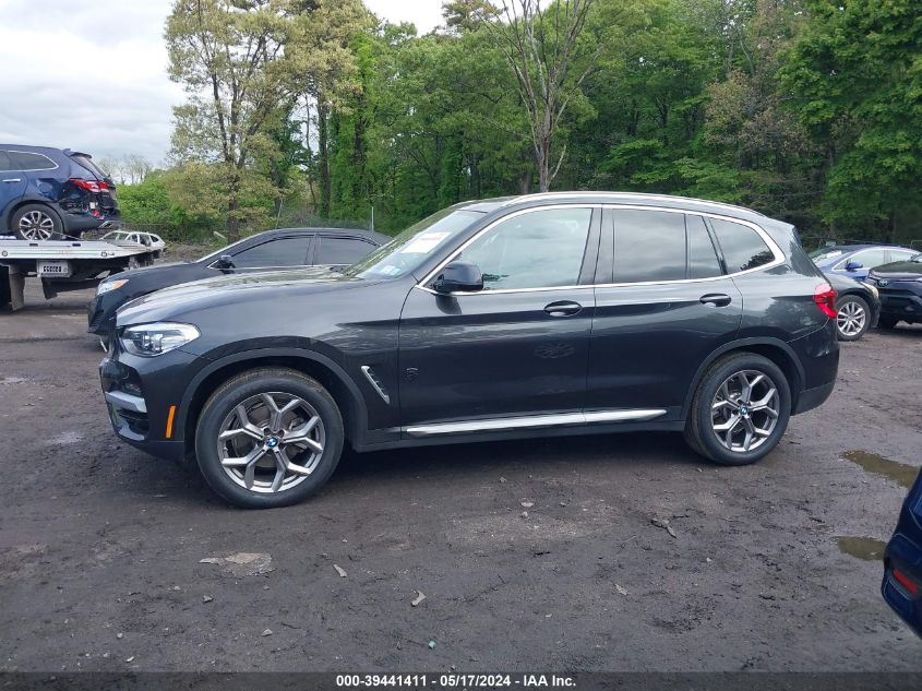 2021 BMW X3 xDrive30I VIN: 5UXTY5C09M9F37404 Lot: 39441411