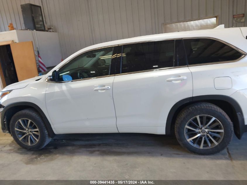 2017 Toyota Highlander Xle VIN: 5TDJZRFH1HS453600 Lot: 39441435