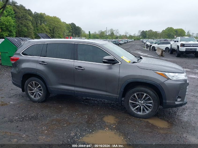 2019 Toyota Highlander Xle VIN: 5TDJZRFH0KS604904 Lot: 39441447