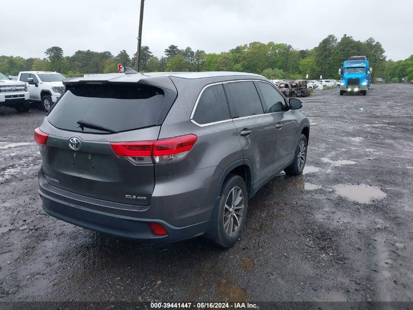 2019 Toyota Highlander Xle VIN: 5TDJZRFH0KS604904 Lot: 39441447