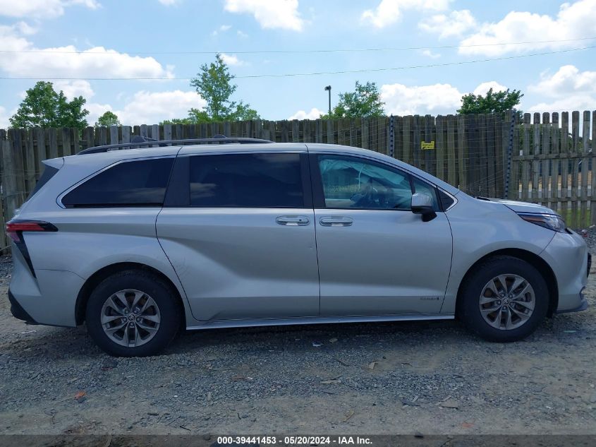 2021 Toyota Sienna Le VIN: 5TDKRKEC4MS072643 Lot: 39441453