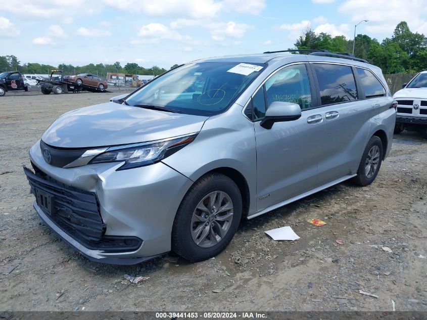 2021 Toyota Sienna Le VIN: 5TDKRKEC4MS072643 Lot: 39441453