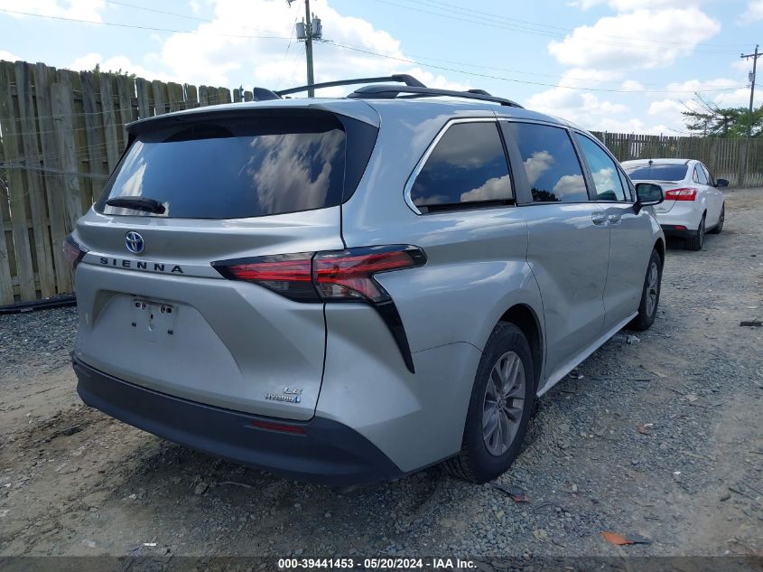 2021 Toyota Sienna Le VIN: 5TDKRKEC4MS072643 Lot: 39441453