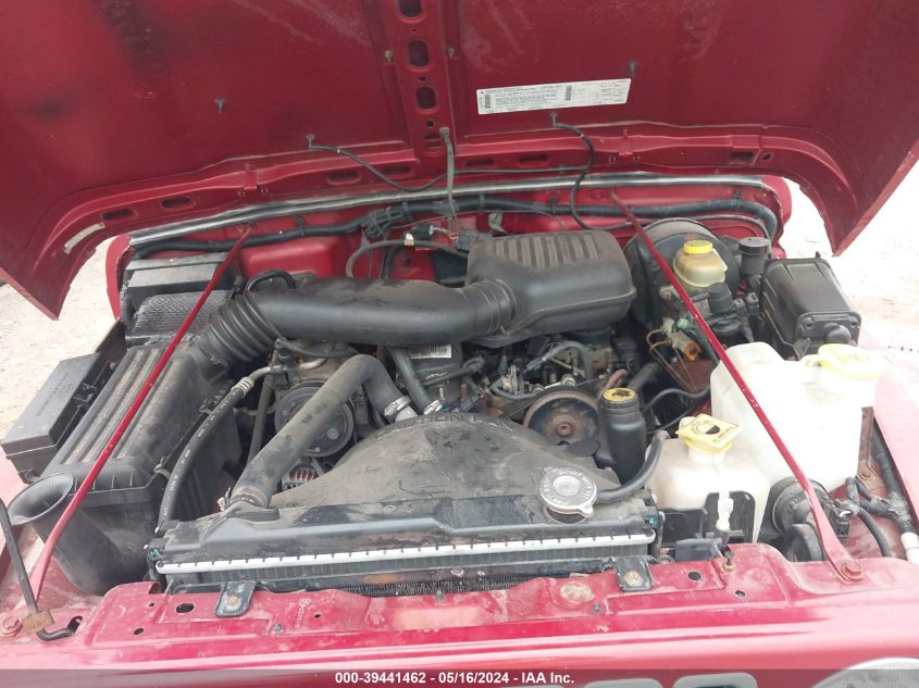 1998 Jeep Wrangler Se VIN: 1J4FY29P4WP721222 Lot: 39441462