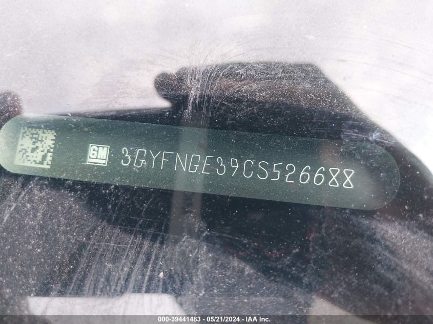 2012 Cadillac Srx Standard VIN: 3GYFNGE39CS526688 Lot: 39441483