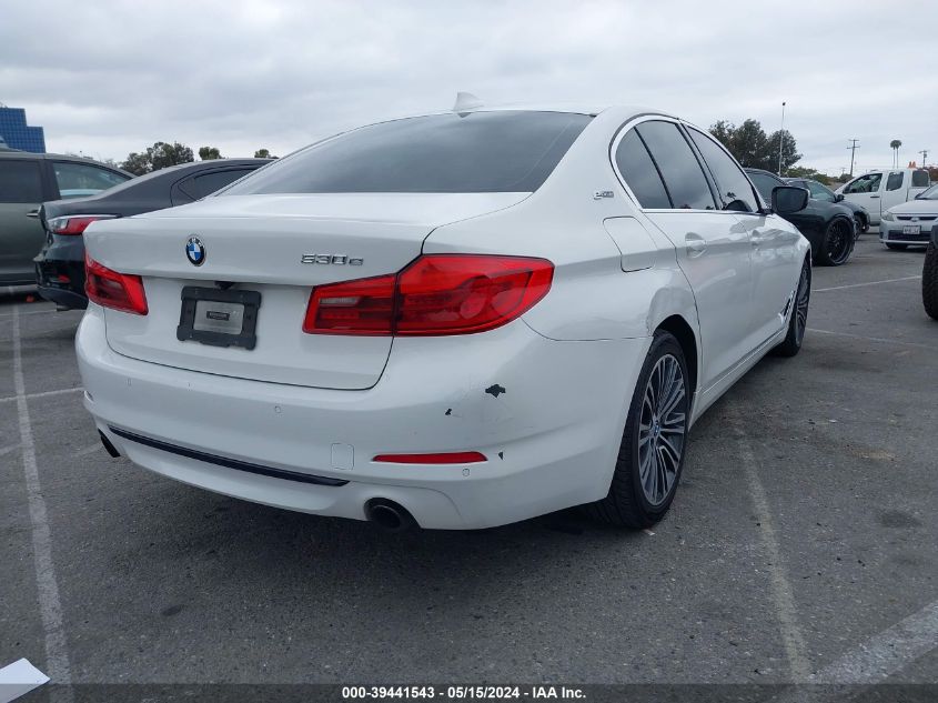 2019 BMW 530E Iperformance VIN: WBAJA9C54KB389114 Lot: 39441543