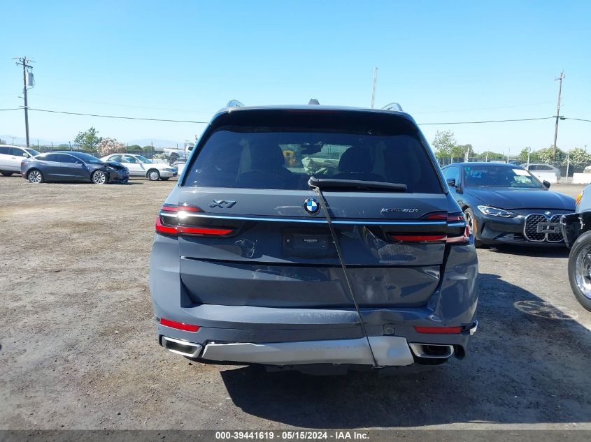 2023 BMW X7 xDrive40I VIN: 5UX23EM09P9P32865 Lot: 39441619