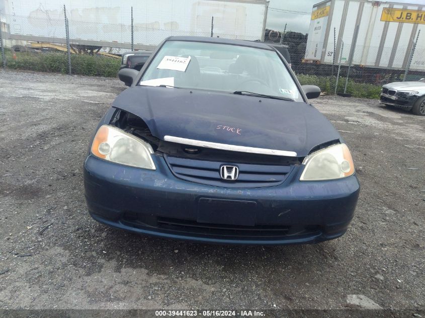 2003 Honda Civic Lx VIN: 2HGES16563H534906 Lot: 39441623