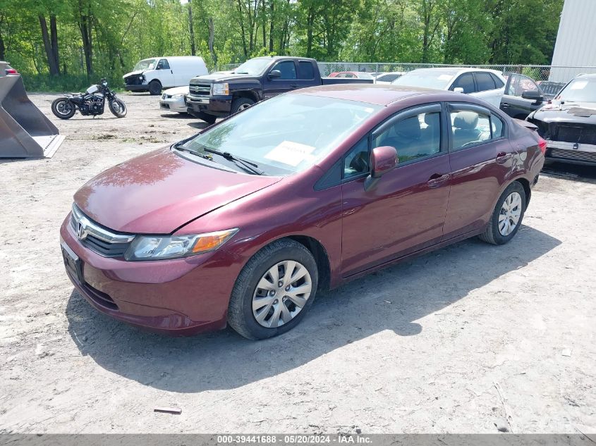 2012 Honda Civic Lx VIN: 2HGFB2F53CH575424 Lot: 39441688