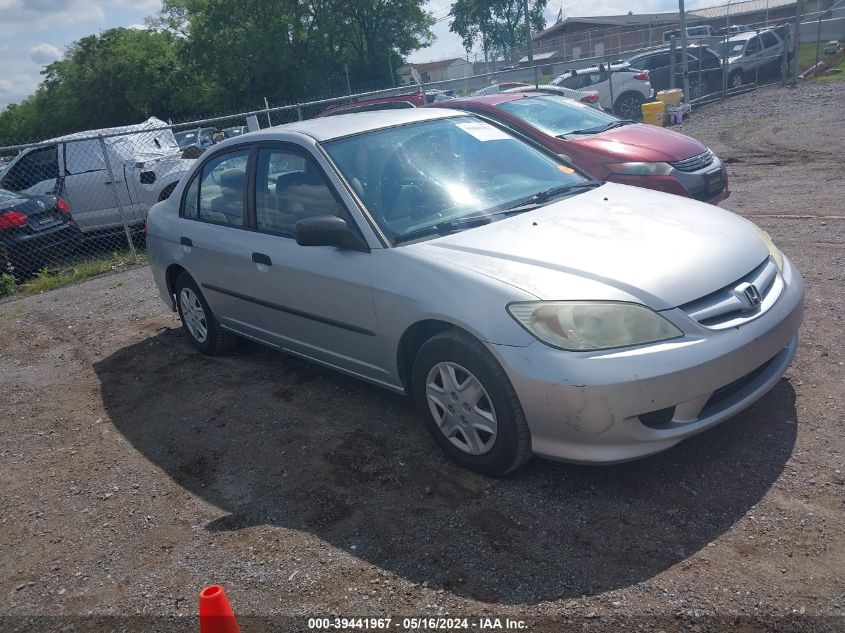 2004 Honda Civic Vp VIN: 2HGES16354H595129 Lot: 39441967