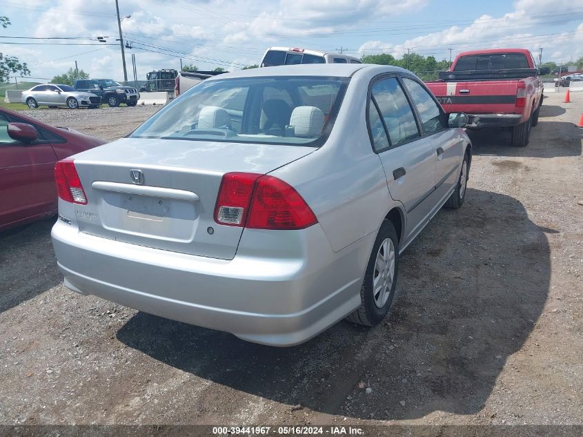 2004 Honda Civic Vp VIN: 2HGES16354H595129 Lot: 39441967