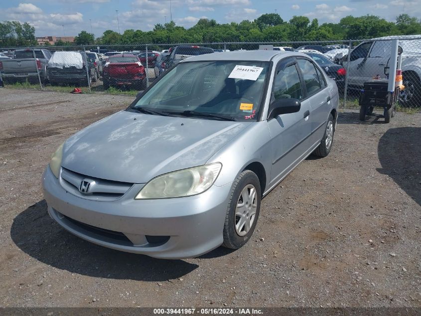 2004 Honda Civic Vp VIN: 2HGES16354H595129 Lot: 39441967