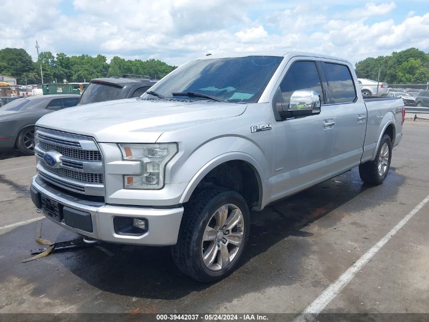 2016 FORD F-150 PLATINUM - 1FTFW1EG9GFC33371