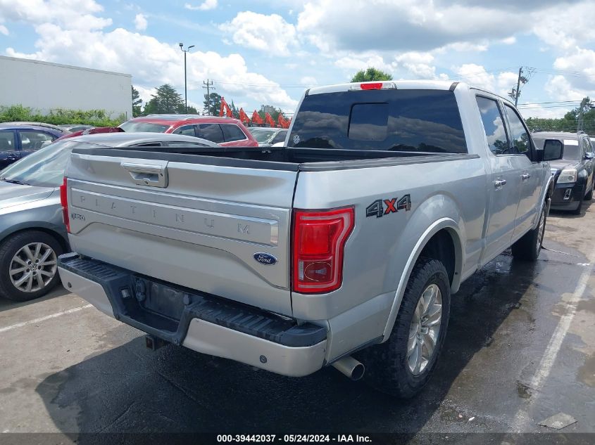 2016 FORD F-150 PLATINUM - 1FTFW1EG9GFC33371