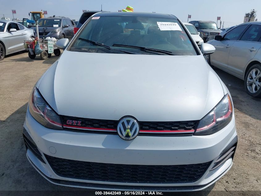 2019 Volkswagen Golf Gti 2.0T Autobahn/2.0T Rabbit Edition/2.0T S/2.0T Se VIN: 3VW5T7AUXKM030496 Lot: 39442049